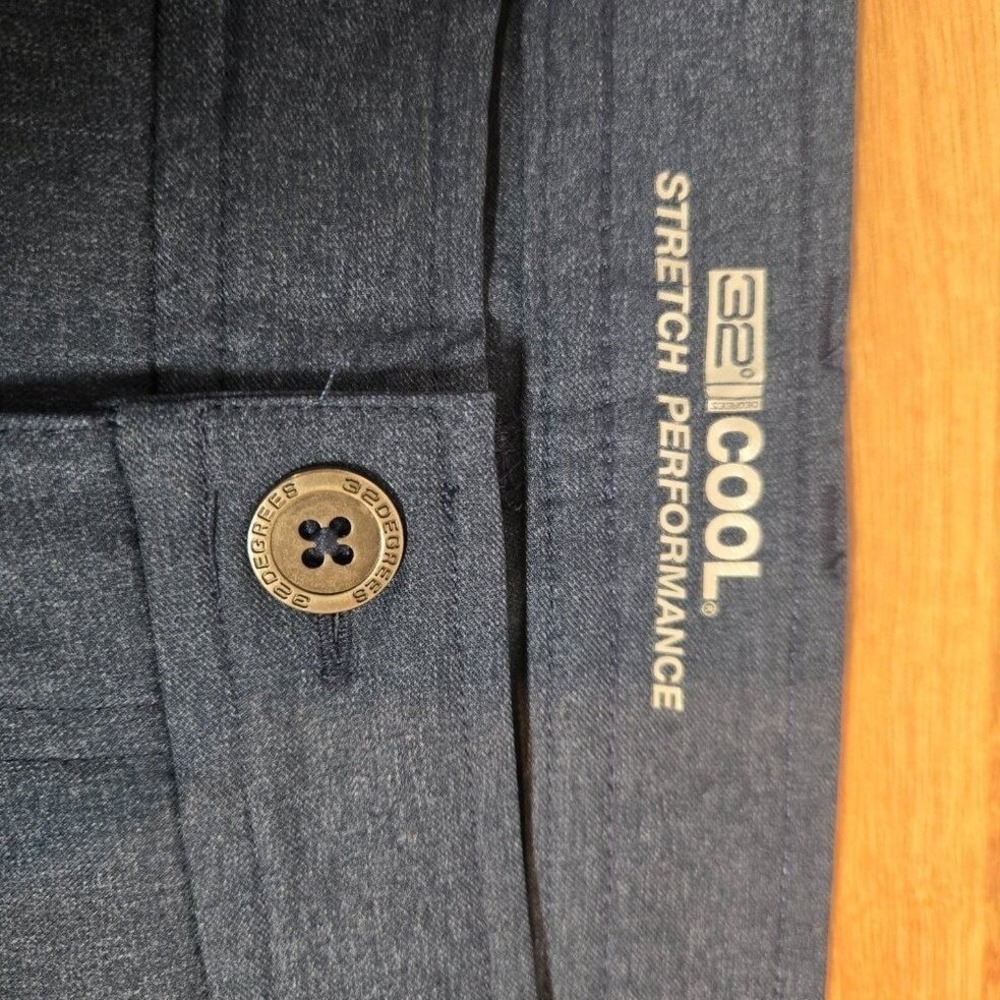 32 Degrees Pants Mens 38X31 Cool Stretch Performance Tech Slate Blue NWOT Casual - Picture 10 of 10